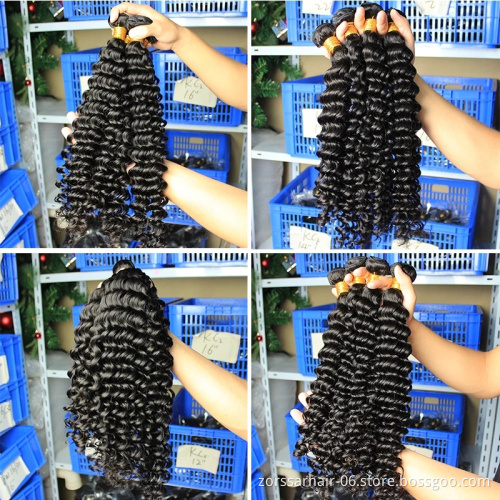 Free Shipping Brazilian Deep Wave Hair Weave Bundles 100% Vigrin Human Hair 1/3 Piece 10-30 inch Remy Cuticle Aligned Hair